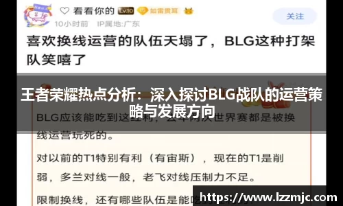 王者荣耀热点分析：深入探讨BLG战队的运营策略与发展方向